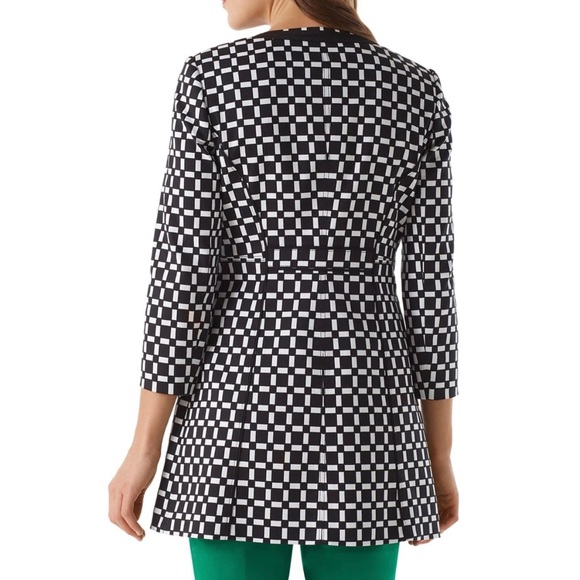 WHBM Geo Print Jacquard Trench - Picture 3 of 5